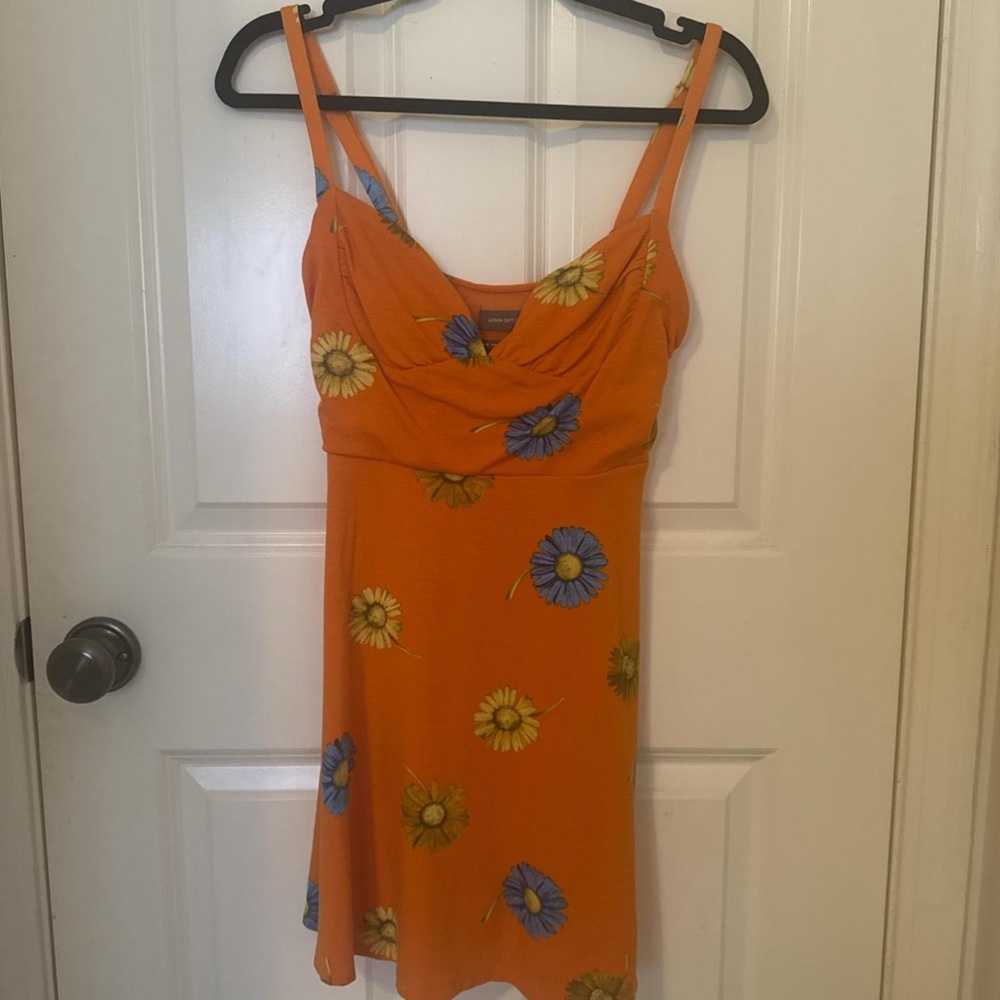 Urban Outfitters Orange Floral Sundress